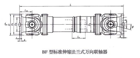 BF型标准伸缩法兰式万向联轴器