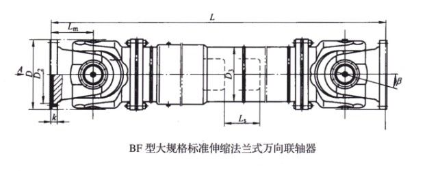 BF型大规格标准伸缩法兰式万向联轴器